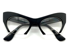 Women's Classic Modern RETRO Cat Eye Style Clear Lens EYE GLASSES Black Frame 1586