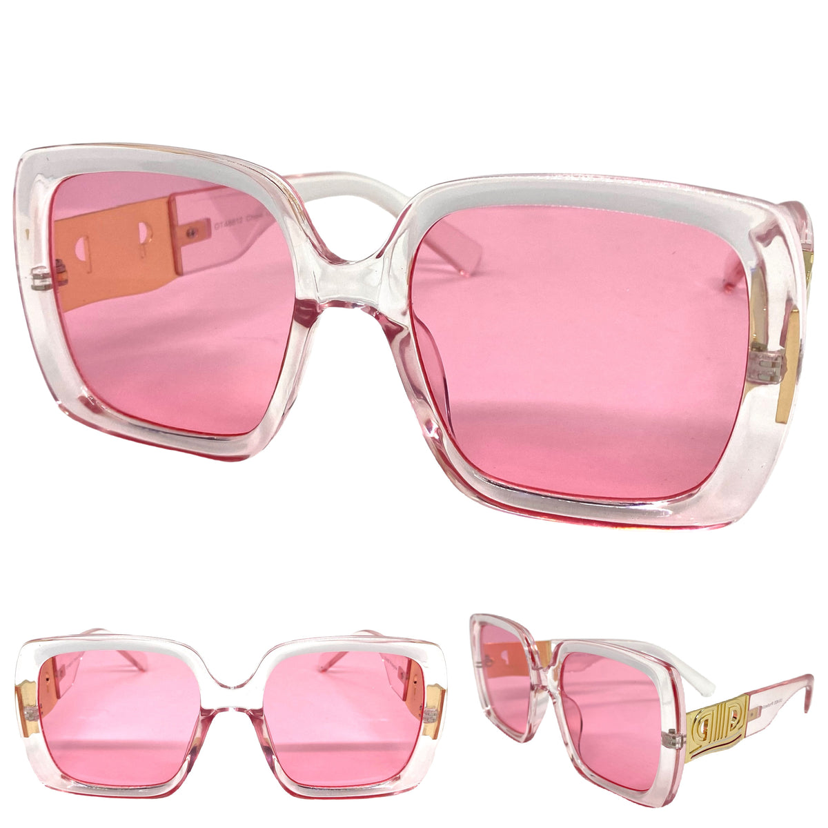 Uomo Donna Oversize Vintage Retrò Lenti Trasparenti Occhio Occhiali Grande Opaco - Foto 11