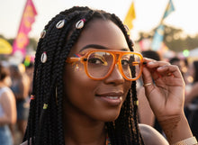 Oversized Classic Vintage Retro Hip Hop Style Clear Lens EYEGLASSES Large Caramel Frame 3956