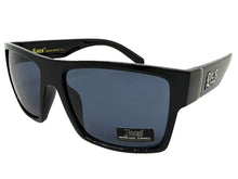 Classic Hardcore Biker Gangster Style LOCS SUNGLASSES Large Black Frame - Dark Lens 91189