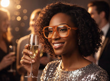 Oversized Classic Vintage Retro Hip Hop Style Clear Lens EYEGLASSES Large Caramel Frame 3956