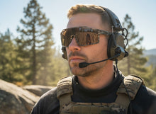 Military Tactical Hunting Fishing Wrap Around Safety SUNGLASSES Large Camouflage Frame - Brown Lens CAMO3