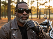 Classic Hardcore Biker Gangster Style LOCS SUNGLASSES Large Thick Black Frame - Dark Lens 91337