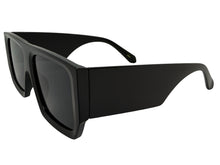 Classic Hardcore Biker Gangster Style SUNGLASSES Large Thick Matte Black Frame - Dark Lens B0335