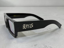 Classic Hardcore Biker Gangster Style LOCS SUNGLASSES X-Large Thick Black Frame - Gold Lens 91321