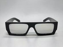 Classic Hardcore Biker Gangster Style LOCS SUNGLASSES X-Large Thick Black Frame - Chrome Lens 91321