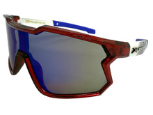 Oversized Sporty Wrap Around Style SUNGLASSES Large Red Patriotic USA Flag Frame 3737