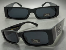 Classic Hardcore Biker Gangster Style LOCS SUNGLASSES Large Thick Black Frame - Dark Lens 91320