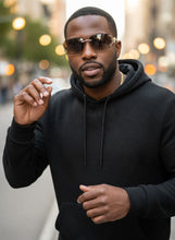 Classy Elegant Luxury Hip Hop Rapper Style SUNGLASSES Rimless Gold & Faux Wooden Frame - Honey Gradient Lens 27806