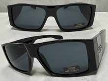 Classic Hardcore Biker Gangster Style LOCS SUNGLASSES Large Thick Black Frame - Dark Lens 91337