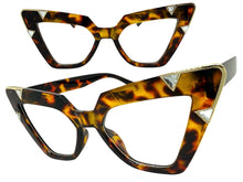 Oversized Vintage Retro Cat Eye Style Clear Lens EYEGLASSES Large Tortoise Optical Frame 13188