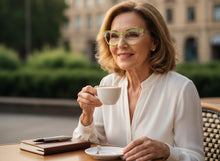 Classic Elegant Vintage Retro Cat Eye Style READING GLASSES READERS Clear Glitter Frame +2.00