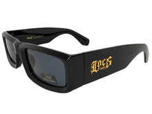Classic Hardcore Biker Gangster Style LOCS SUNGLASSES Large Thick Black Frame - Dark Lens 91335