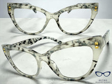 Classic Elegant Vintage Retro Cat Eye Style READING GLASSES READERS Marble Frame +2.00