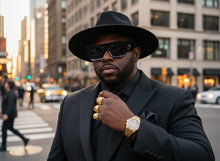 Classic Hardcore Biker Gangster Style LOCS SUNGLASSES Large Super Thick Black Frame - Dark Lens 91301
