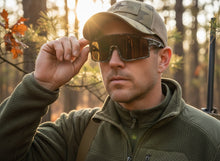 Military Tactical Hunting Fishing Wrap Around Safety SUNGLASSES Large Camouflage Frame - Brown Lens CAMO3