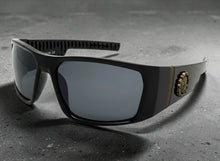Classic Hardcore Gangster Biker Style Choppers SUNGLASSES Thick Black Frame - Dark Lens 6786