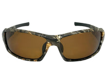 Military Tactical Hunting Fishing Wrap Around Safety POLARIZED SUNGLASSES Camouflage Frame - Brown Lens CAMO2