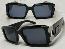 Classic Hardcore Biker Gangster Style LOCS SUNGLASSES Large Thick Black Frame - Dark Lens 91336