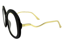 Oversized Vintage Retro Style Clear Lens EYEGLASSES Large Round Matte Black Frame 16020