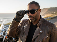 Classic Hardcore Biker Gangster Style LOCS SUNGLASSES Large Thick Black Frame - Dark Lens 91336