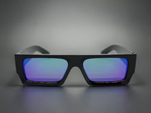 Classic Hardcore Biker Gangster Style LOCS SUNGLASSES X-Large Thick Black Frame - Green Lens 91321