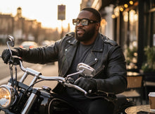 Classic Hardcore Biker Gangster Style LOCS SUNGLASSES X-Large Thick Black Frame - Chrome Lens 91321