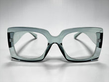Oversized Classic Vintage Retro Style Clear Lens EYEGLASSES Thick Square Gray Frame 81218
