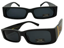 Classic Hardcore Biker Gangster Style LOCS SUNGLASSES Large Thick Black Frame - Dark Lens 91320