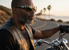 Classic Hardcore Biker Gangster Style LOCS SUNGLASSES Black Frame - Dark Lens 91292