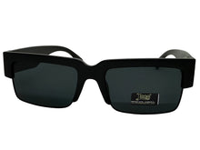 Classic Hardcore Biker Gangster Style LOCS SUNGLASSES Square Black Frame - Dark Lens 91194