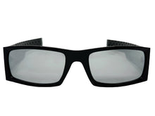 Classic Hardcore Gangster Biker Style Choppers SUNGLASSES Thick Black Frame - Silver Lens 6785