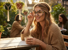 Oversized Vintage Retro Style Clear Lens EYEGLASSES Large Round Floral Frame 16020