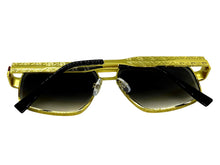Classic Vintage Retro Luxury Hip Hop Rapper Style SUNGLASSES Square Gold Frame - Gradient Lens E2206