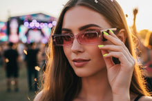 Space Futuristic Robotic Cyclops Modern Contemporary SUNGLASSES Sleek Pink Frame 9262