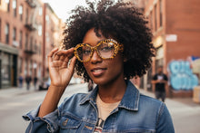 Oversized Exaggerated Vintage Retro Style Clear Lens EYEGLASSES Large Thick Cheetah Frame 61900