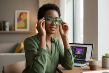 Oversized Exaggerated Vintage Retro Style Clear Lens EYEGLASSES Large Thick Green Frame 61900