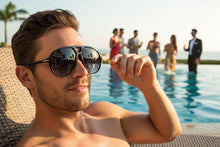 Oversized Vintage Retro Style SUNGLASSES Large Black Frame - Gradient Lens 81022