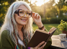Oversized Classic Vintage Retro Shield Style Clear Lens EYEGLASSES Large Purple Frame 3130