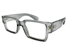 Classic Vintage Retro Style Clear Lens EYEGLASSES Thick Square Gray Frame 35009