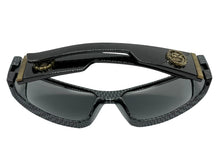 Classic Hardcore Gangster Biker Style Choppers SUNGLASSES Thick Carbon Fiber Frame - Dark Lens 6786