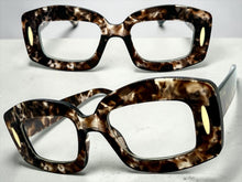 Classy Elegant Modern Retro Style Clear Lens EYEGLASSES Thick Marble Optical Frame 24020
