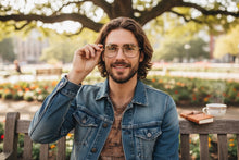 Exaggerated Classic Vintage Retro Style Clear Lens Blue Light Block Computer EYEGLASSES Square Gold Frame 5408