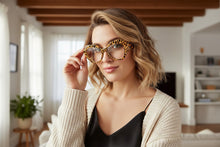 Oversized Exaggerated Vintage Retro Style Clear Lens EYEGLASSES Large Thick Cheetah Frame 61900