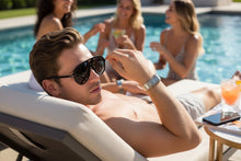 Oversized Vintage Retro Style SUNGLASSES Large Black Frame - Dark Lens 81022