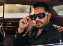 Classic Hardcore Biker Gangster Style LOCS SUNGLASSES X-Large Thick Black Frame - Green Lens 91321