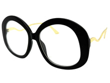 Oversized Vintage Retro Style Clear Lens EYEGLASSES Large Round Matte Black Frame 16020