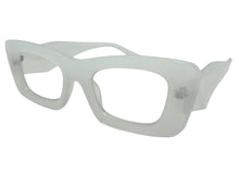 Exaggerated Classic Vintage RETRO Cat Eye Style READING GLASSES READERS Off White Frame - Lens Strength +3.50