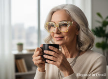 Oversized Exaggerated Funky Artsy Retro Style Clear Lens EYEGLASSES Abstract Optical Frame 69100