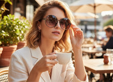 Oversized Classic Vintage Retro Style SUNGLASSES X-Large Round Gray Frame 15032